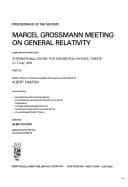 Cover of Proceedings of the Second Marcel Grossmann Meeting on General Relativity