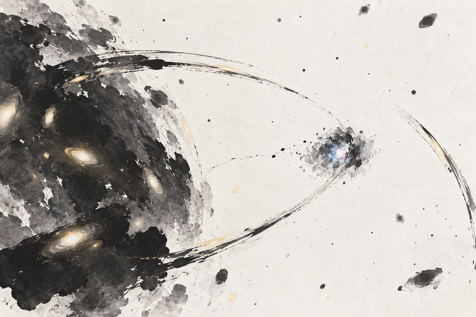 Abstract illustration of a tiny, metal-poor galaxy in the early universe.