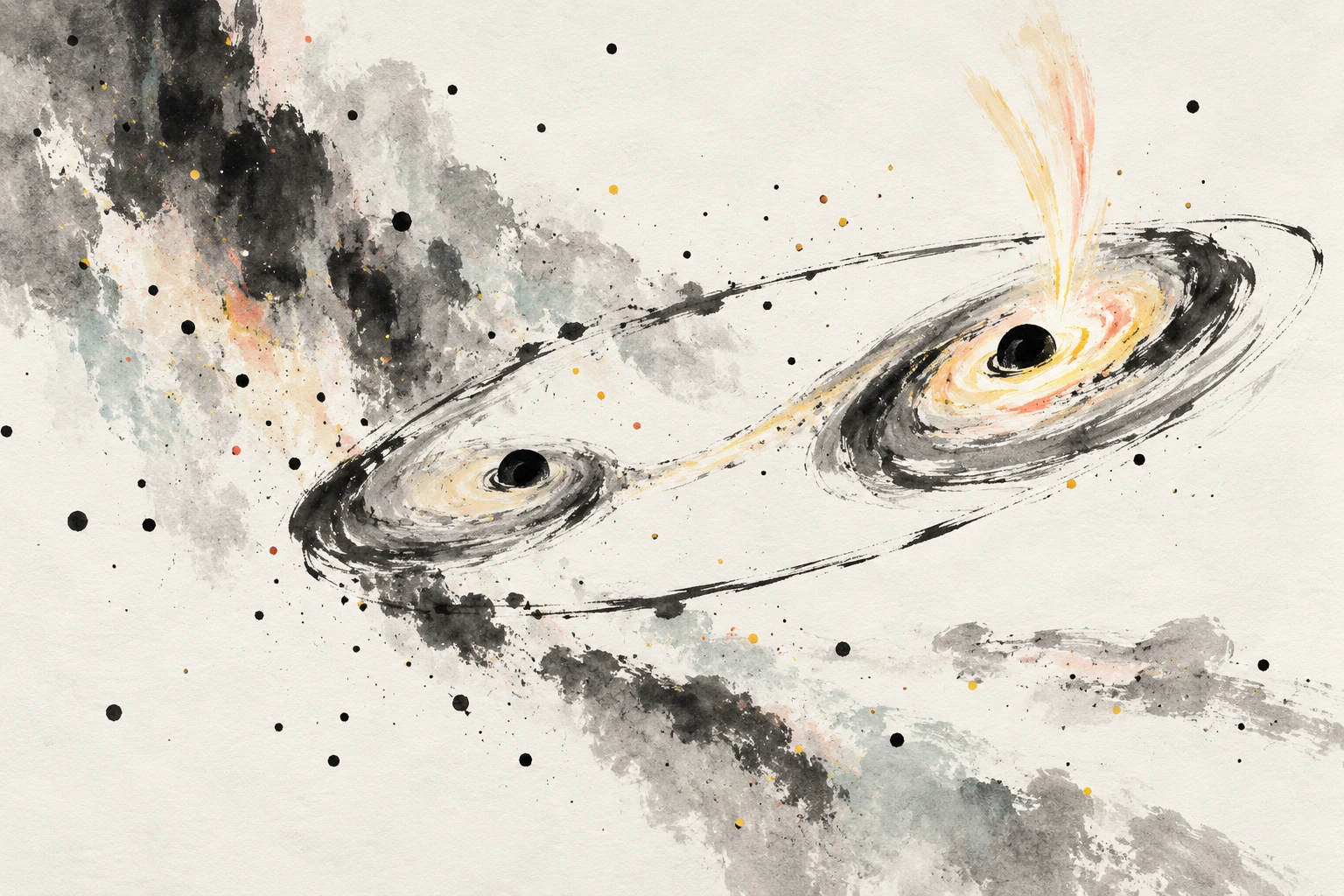 Artistic illustration of two X-ray binaries near the Galactic Center.